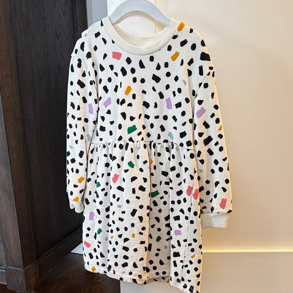 Hanna Andersson White Dress with Colorful Dots